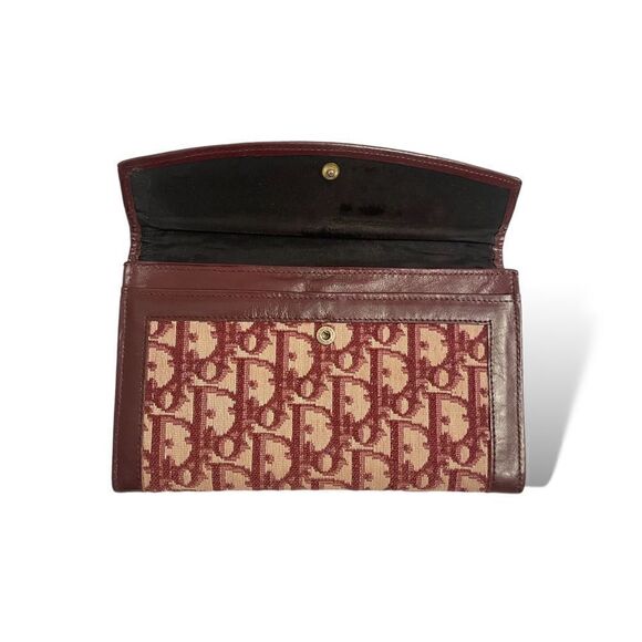 ❤️SOLD❤️Christian Dior Trotter Red Vintage Long Wallet with Mini-Kiss-lock Pouch - Picture 5 of 8